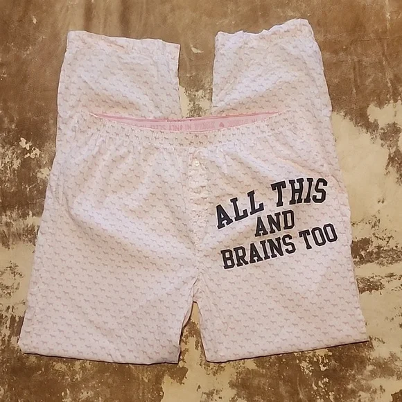 Y2K Pink VS All This And Brains Too Sleeper Pants. Size: L - Picture 2 of 15